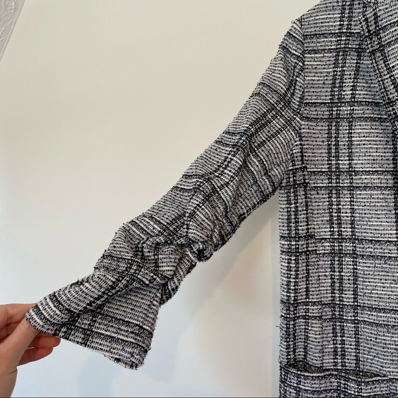 Max Studio Tweed Plaid Single Button Blazer - Picture 3 of 6